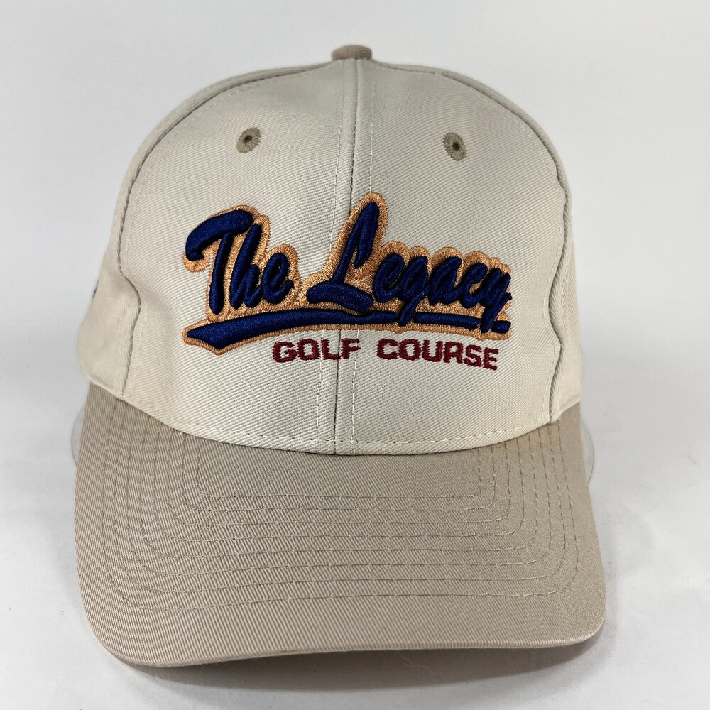 The Legacy Ahead Strap Back Cap Hat Mens Beige Golf Outdoor Athletic